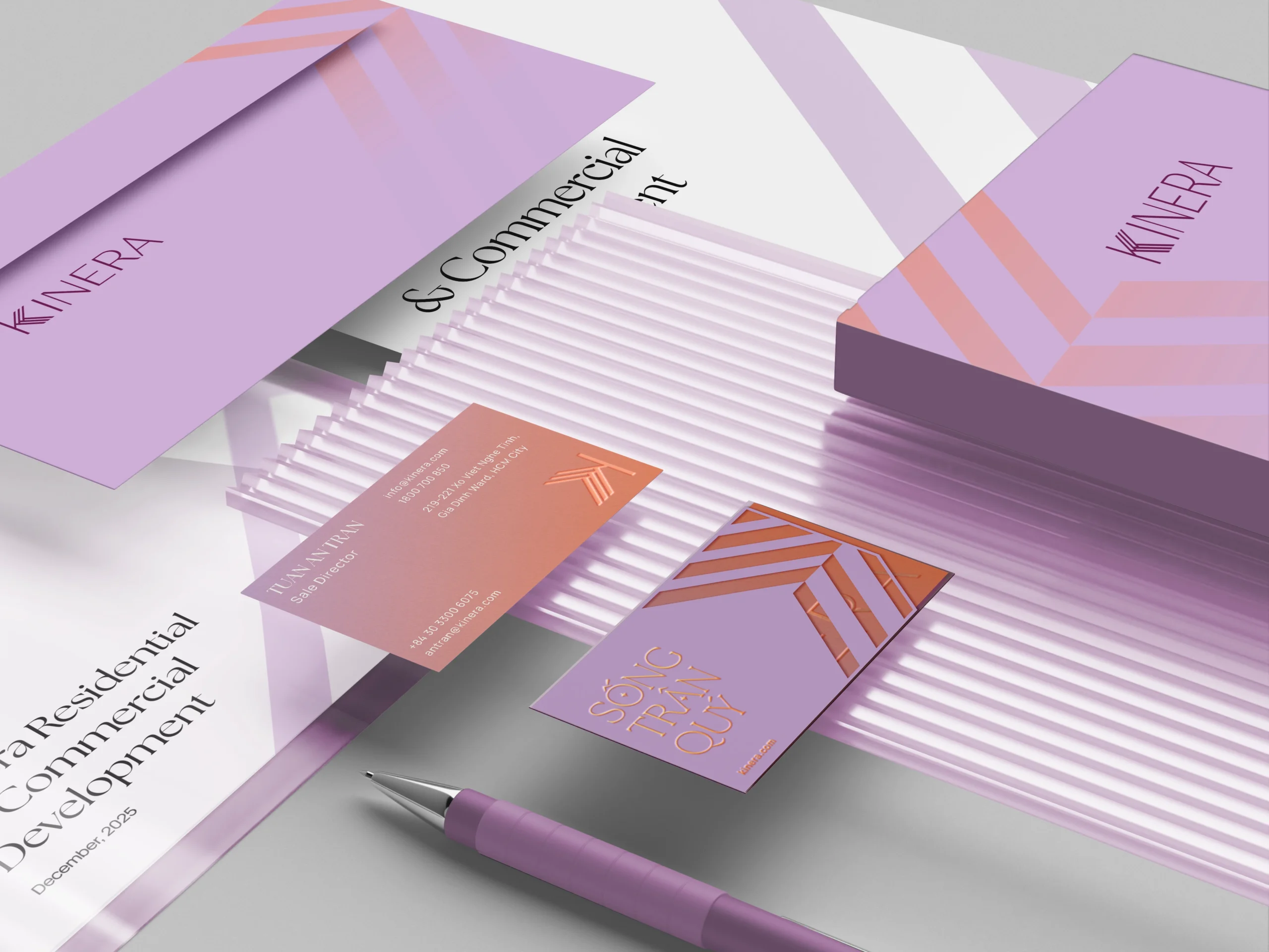 kinera branding letterhead and handbook